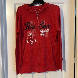 Boston Red Sox hooded full zip shirt. Size large.
